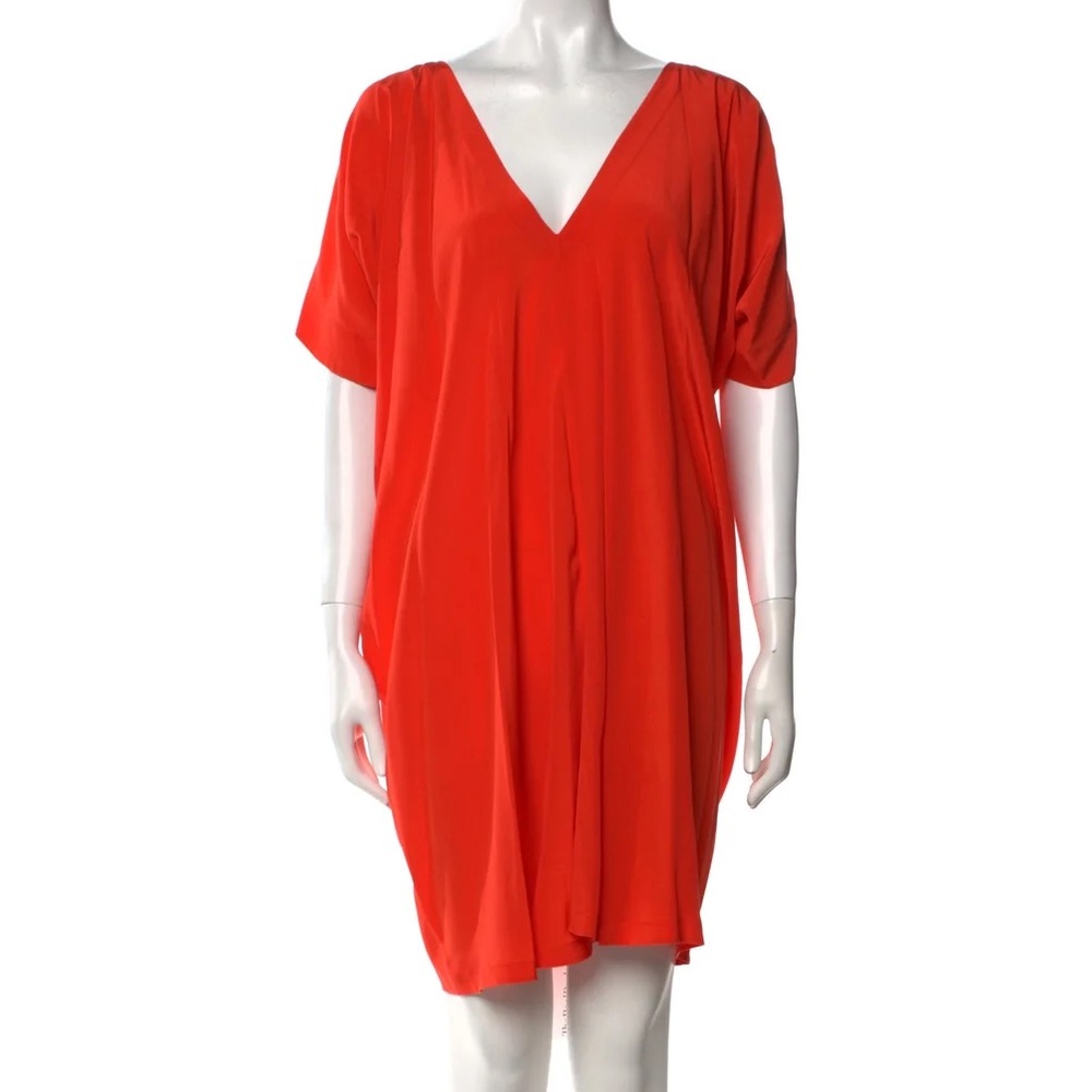 Vince Tomato Red Silk Dress